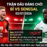 Nhận định trận đấu Bỉ vs Senegal vòng 1/16 World Cup 2026 trực tiếp trên Xoilac TV