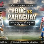 Nhận định Đức vs Paraguay vòng 1/16 World Cup 2026 - Phân tích chiến thuật trực tiếp bóng đá cùng Xoilac TV.